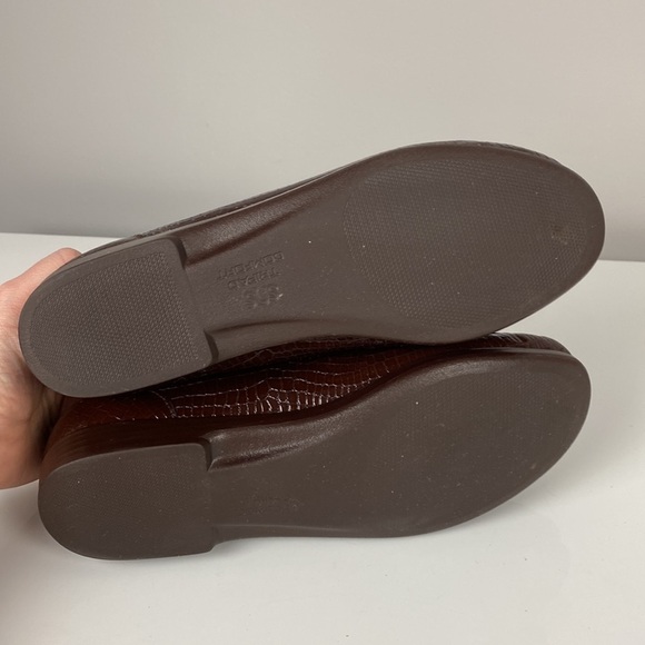 SAS Simplify Croco Print Leather Moccasin Loafers Size 9.5 - Picture 9 of 14